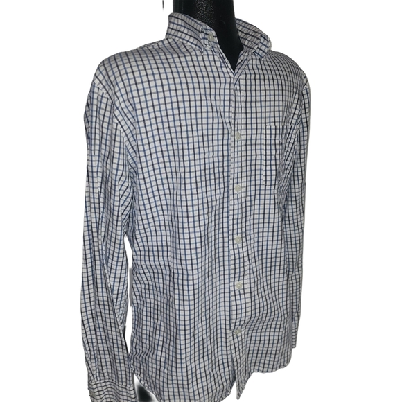 Roots Canada White And Blue Checkered Shirt M - Picture 3 of 6